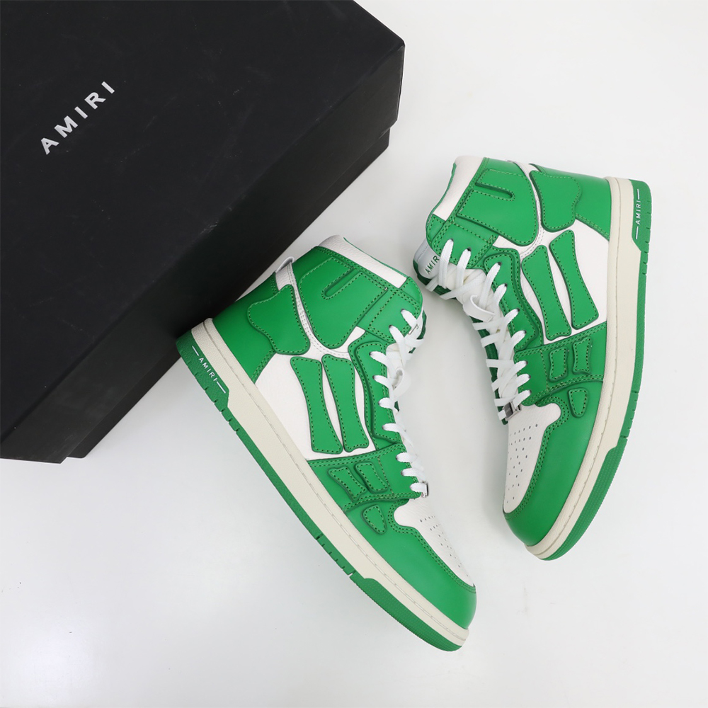 Amiri Skel-Top Hi Sneaker Green/White - DesignerGu