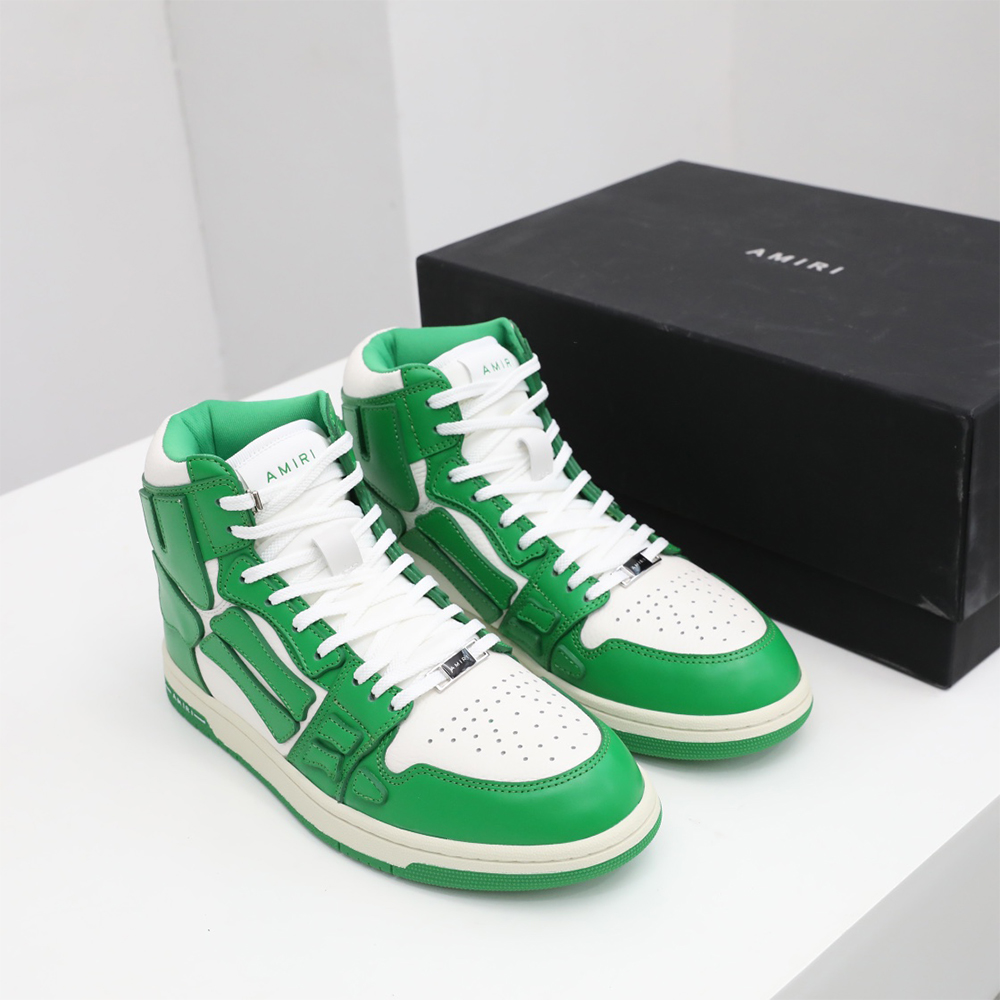 Amiri Skel-Top Hi Sneaker Green/White - DesignerGu