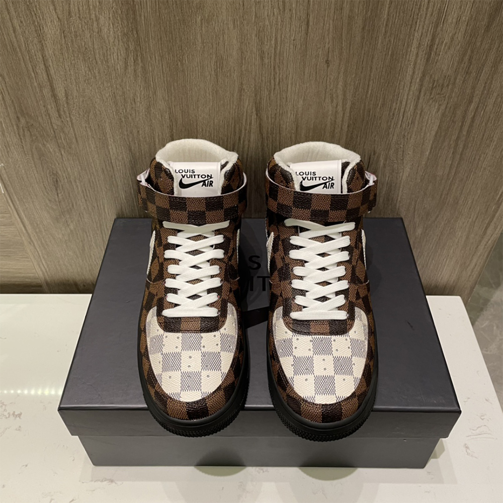 Louis Vuitton X Nike Air Force 1 Mid-Top Sneaker In Brown - DesignerGu