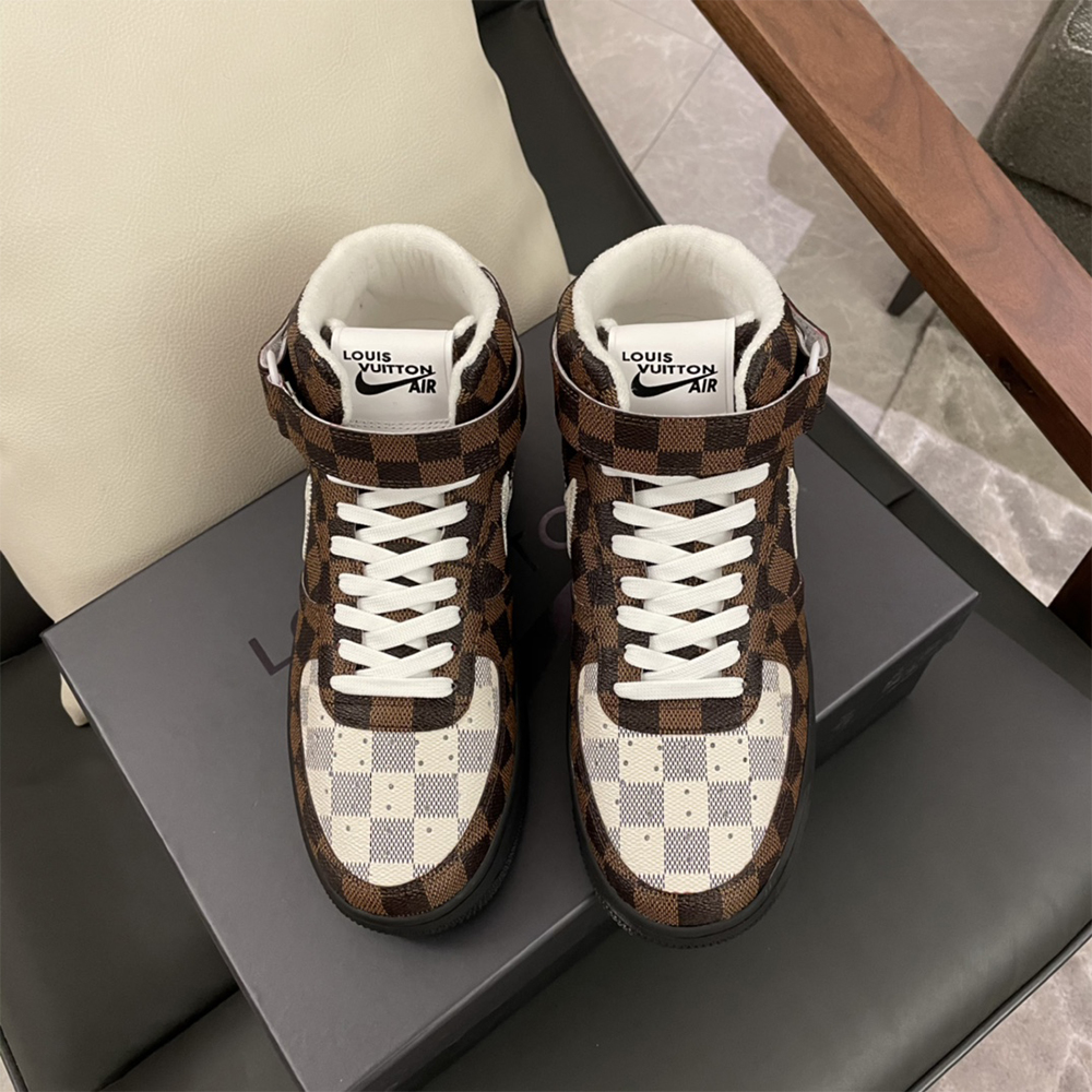 Louis Vuitton X Nike Air Force 1 Mid-Top Sneaker In Brown - DesignerGu