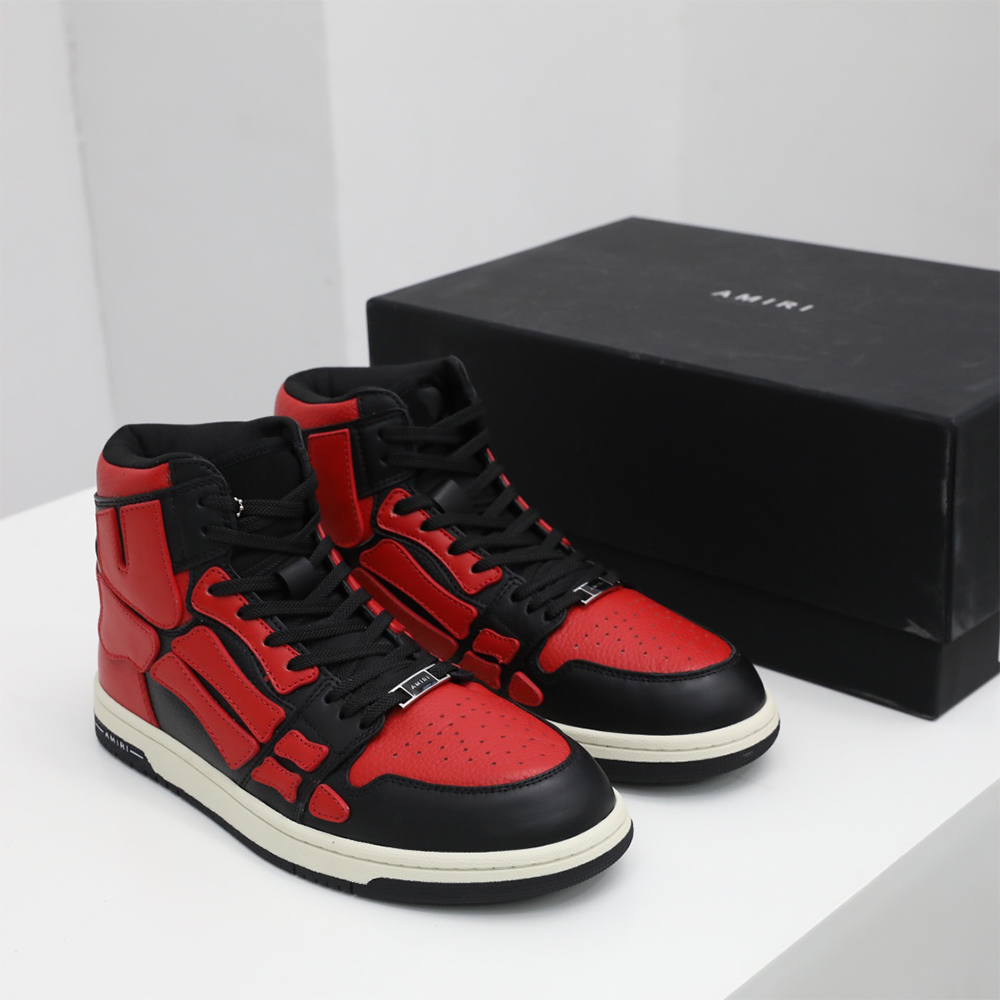 Amiri Skel-Top Hi Sneaker Red/Black - DesignerGu