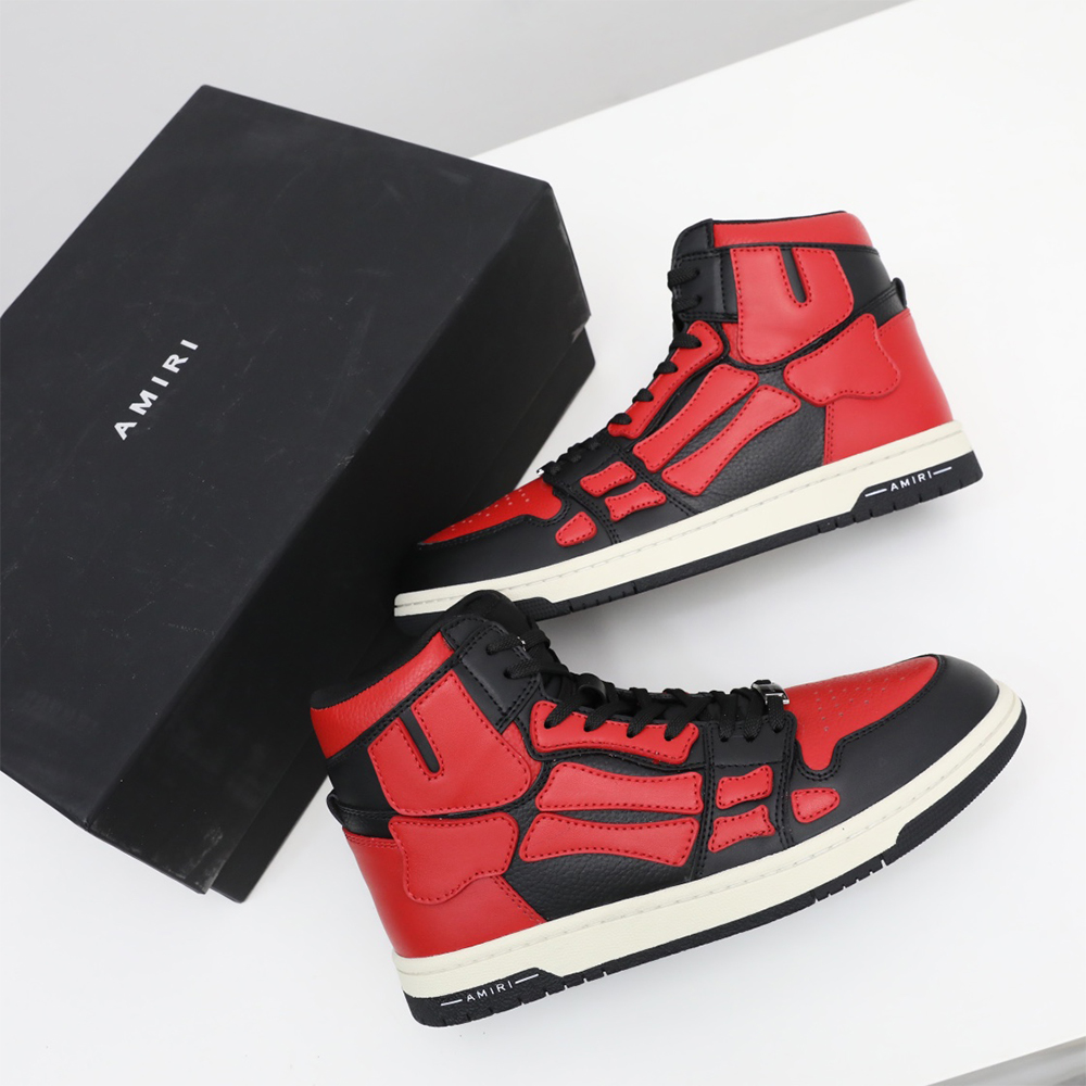 Amiri Skel-Top Hi Sneaker Red/Black - DesignerGu