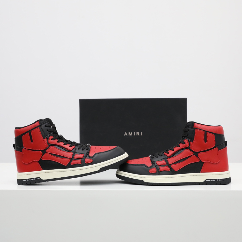 Amiri Skel-Top Hi Sneaker Red/Black - DesignerGu