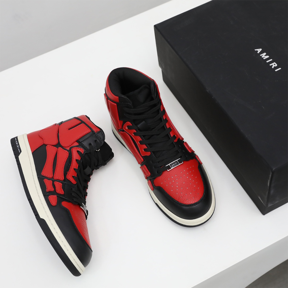 Amiri Skel-Top Hi Sneaker Red/Black - DesignerGu