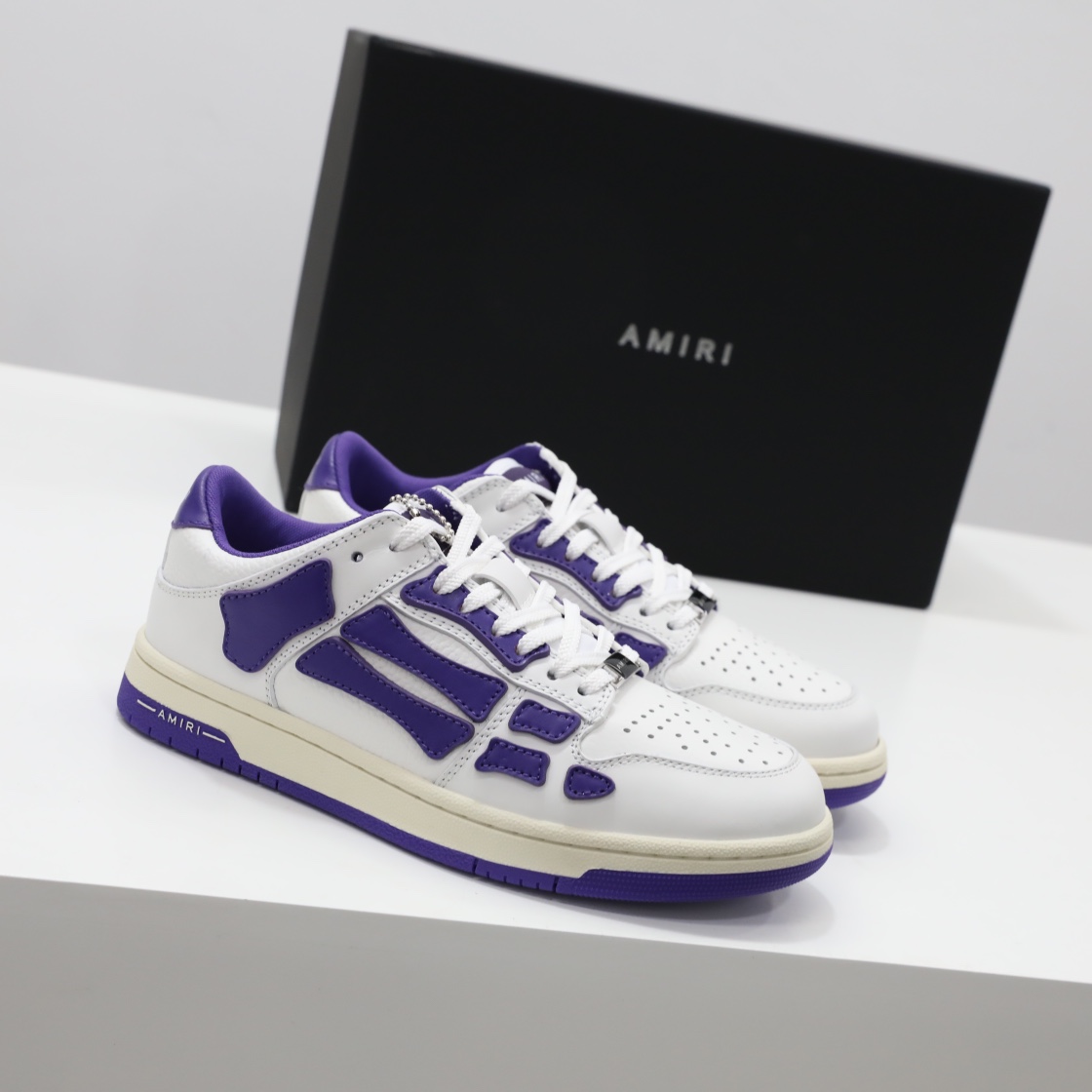 Amiri Skel-Top Low Sneaker Purple/White - DesignerGu