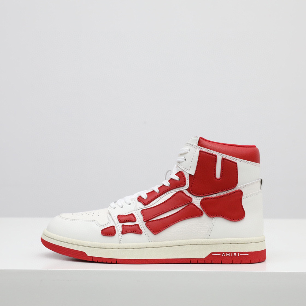 Amiri Skel-Top Hi Sneaker Red/White - DesignerGu
