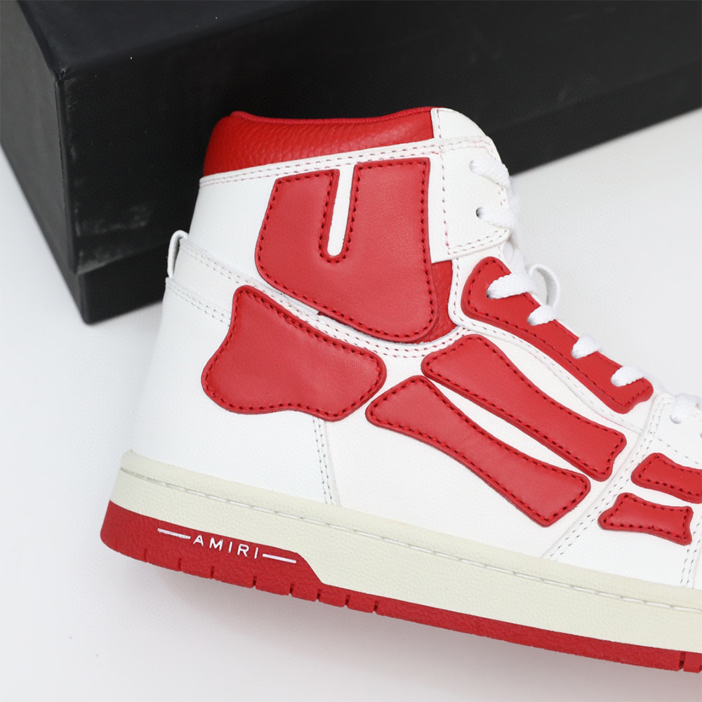 Amiri Skel-Top Hi Sneaker Red/White - DesignerGu