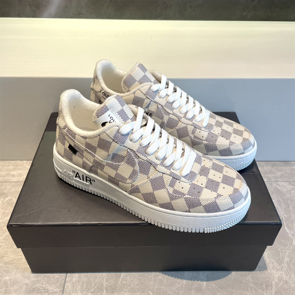 Louis Vuitton X Nike Air Force 1 Damier Sneaker - DesignerGu