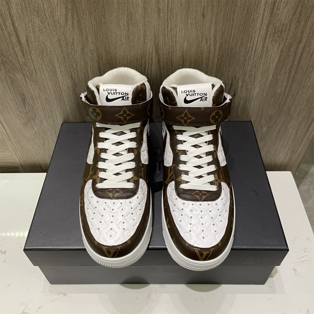 Louis Vuitton X Nike Air Force 1 Mid-Top Monogram Sneaker - DesignerGu