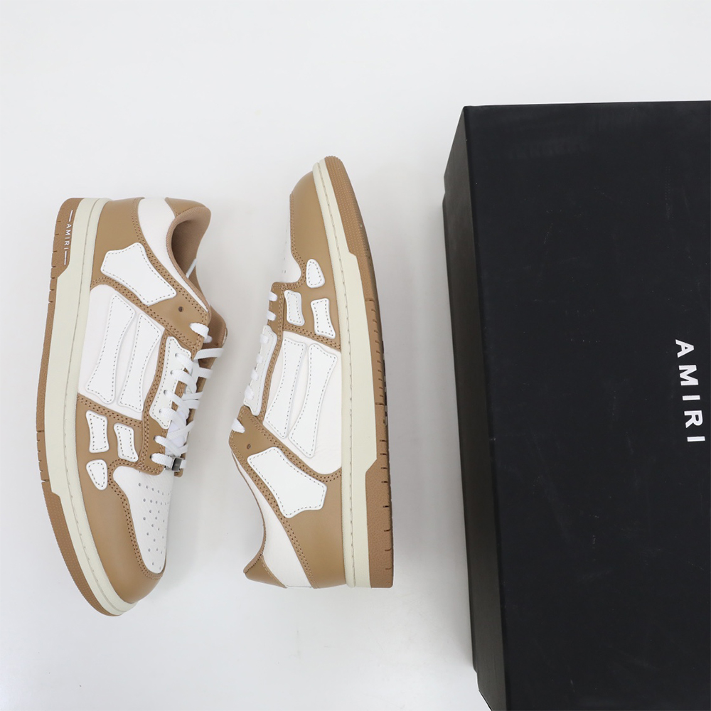 Amiri Skel-Top Low Sneaker Brown/White - DesignerGu