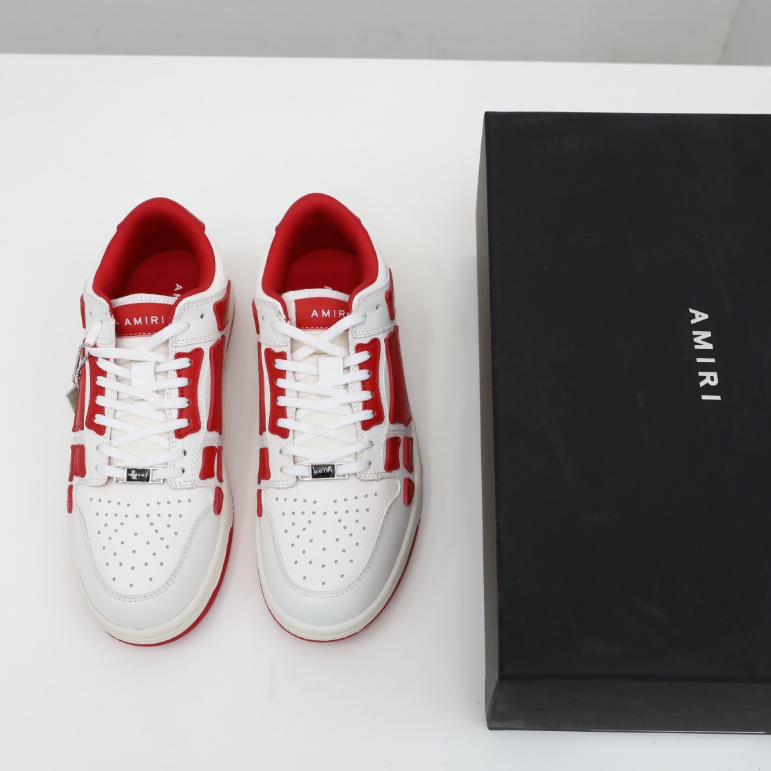 Amiri Skel-Top Low Sneaker Red/White - DesignerGu