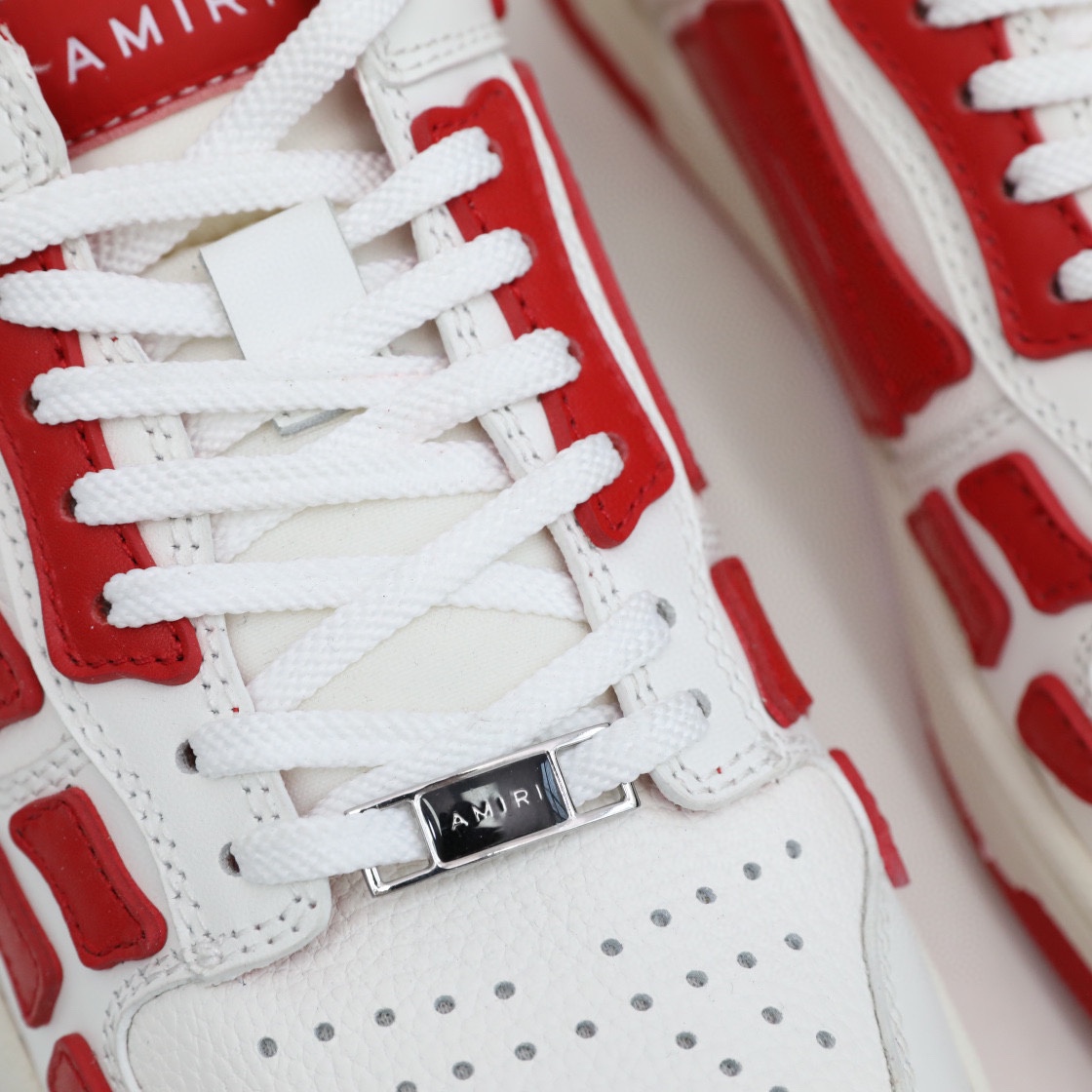 Amiri Skel-Top Low Sneaker Red/White - DesignerGu