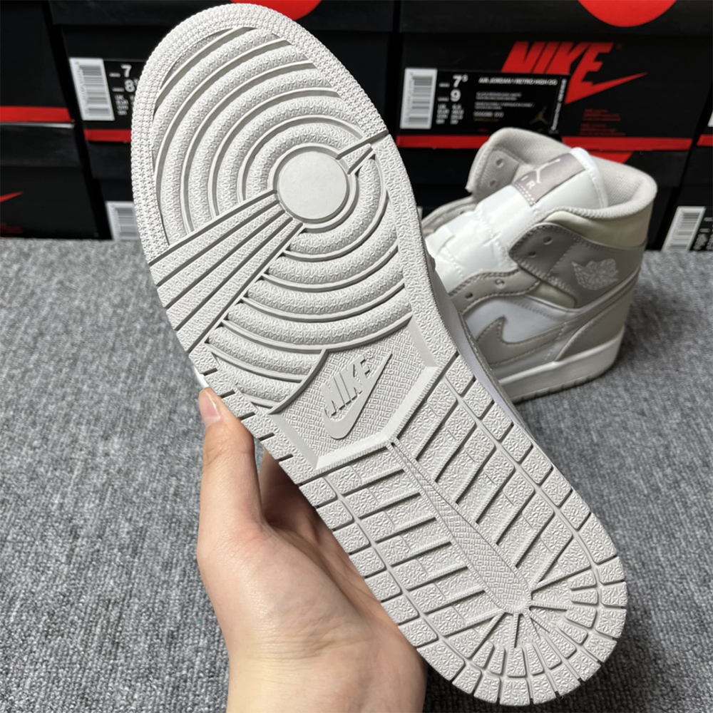 Air Jordan 1 Mid Grey Sneaker - DesignerGu