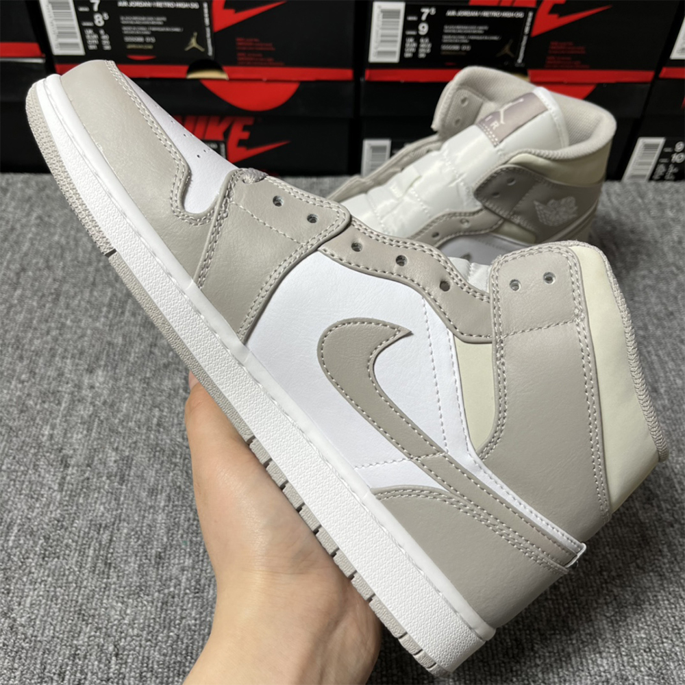 Air Jordan 1 Mid Grey Sneaker - DesignerGu