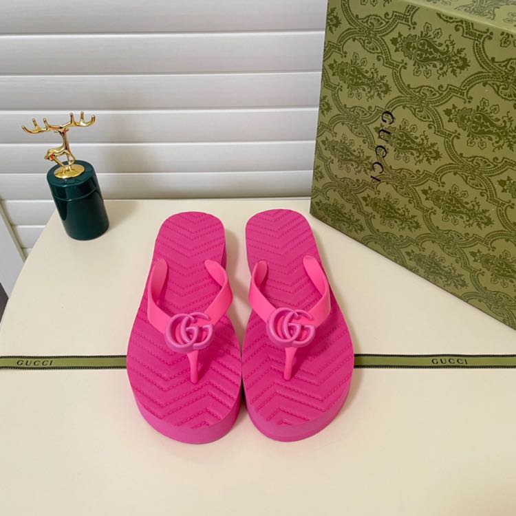 Gucci Thong Sandal With Double G - DesignerGu