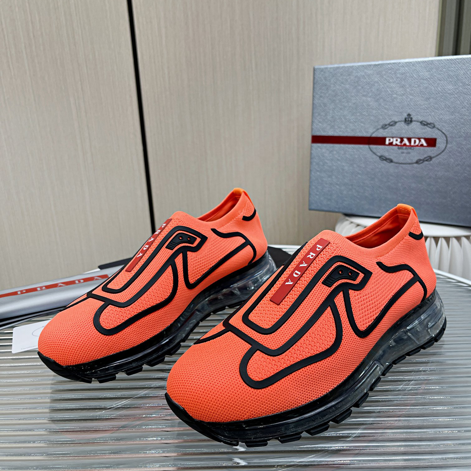 Prada Logo Sneakers  - DesignerGu