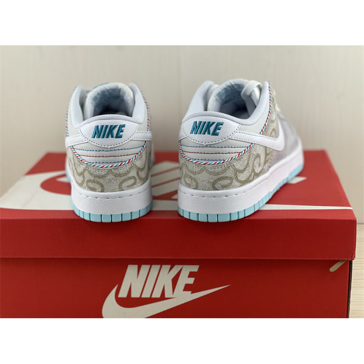 Nike Dunk Low “White Barber Shop” Sneaker  DH7614-500 - DesignerGu