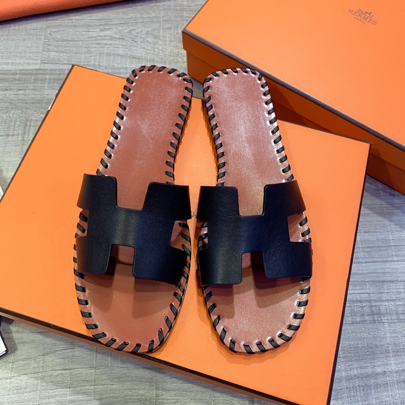 Hermes Leather Oran Sandals - DesignerGu