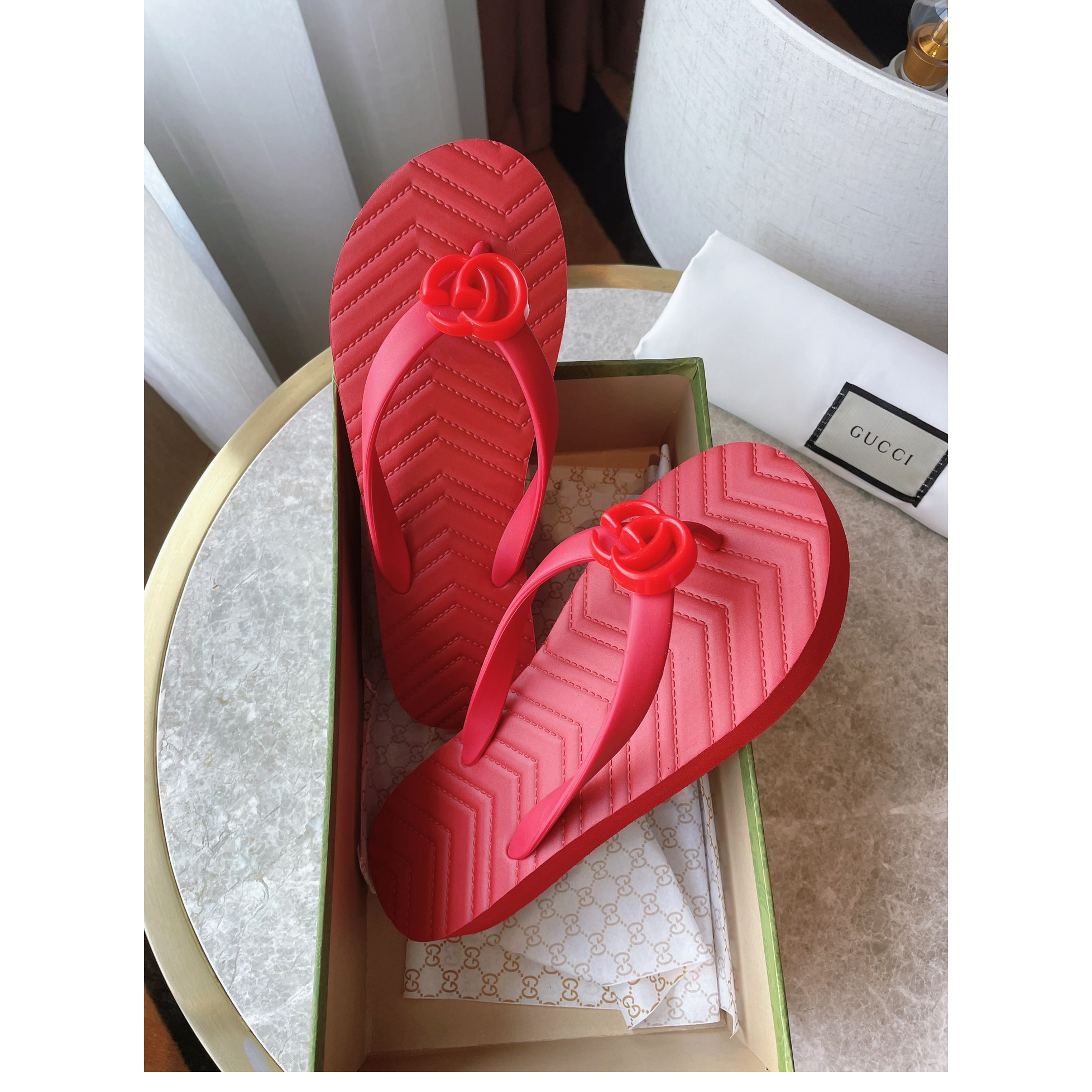 Gucci Thong Sandal With Double G - DesignerGu