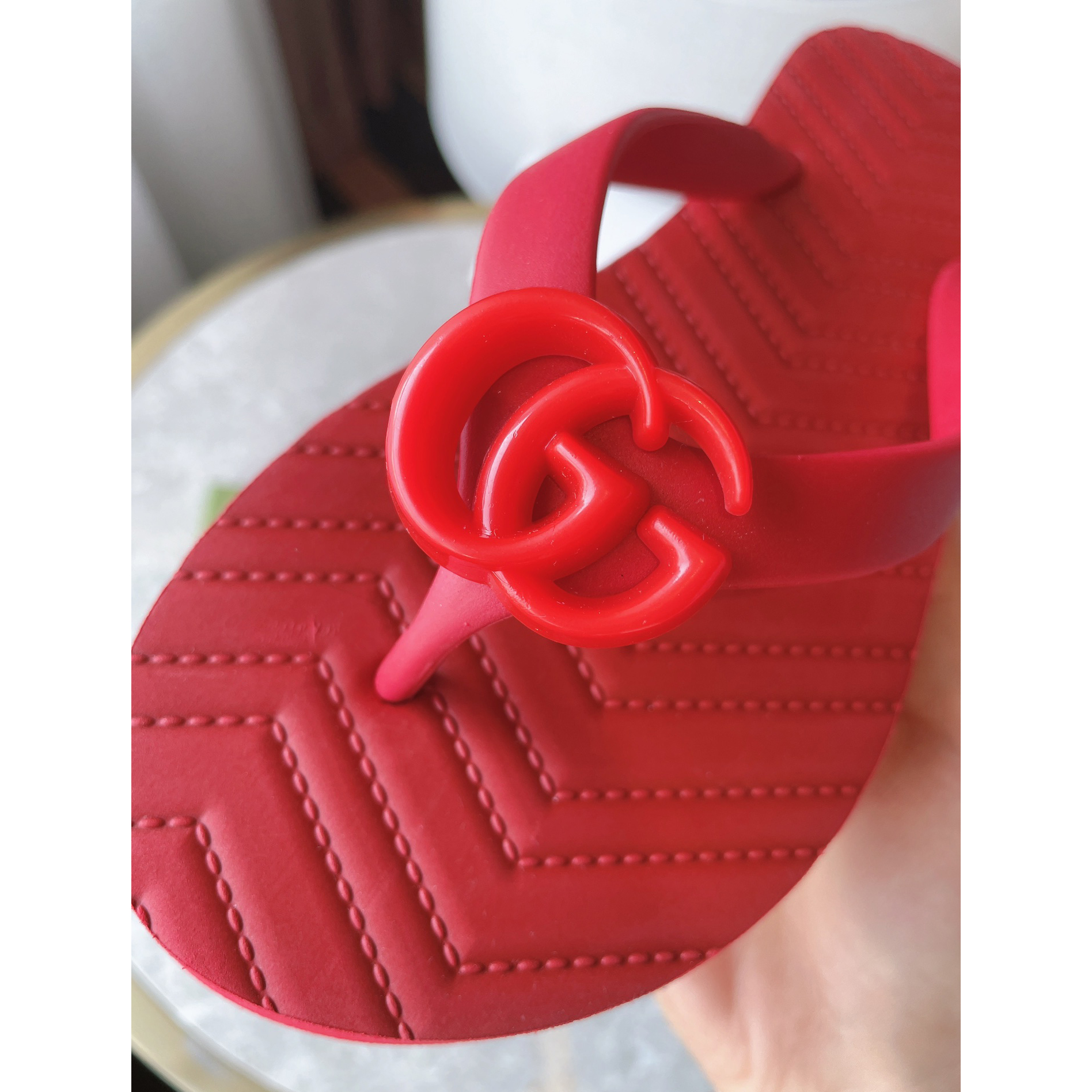 Gucci Thong Sandal With Double G - DesignerGu