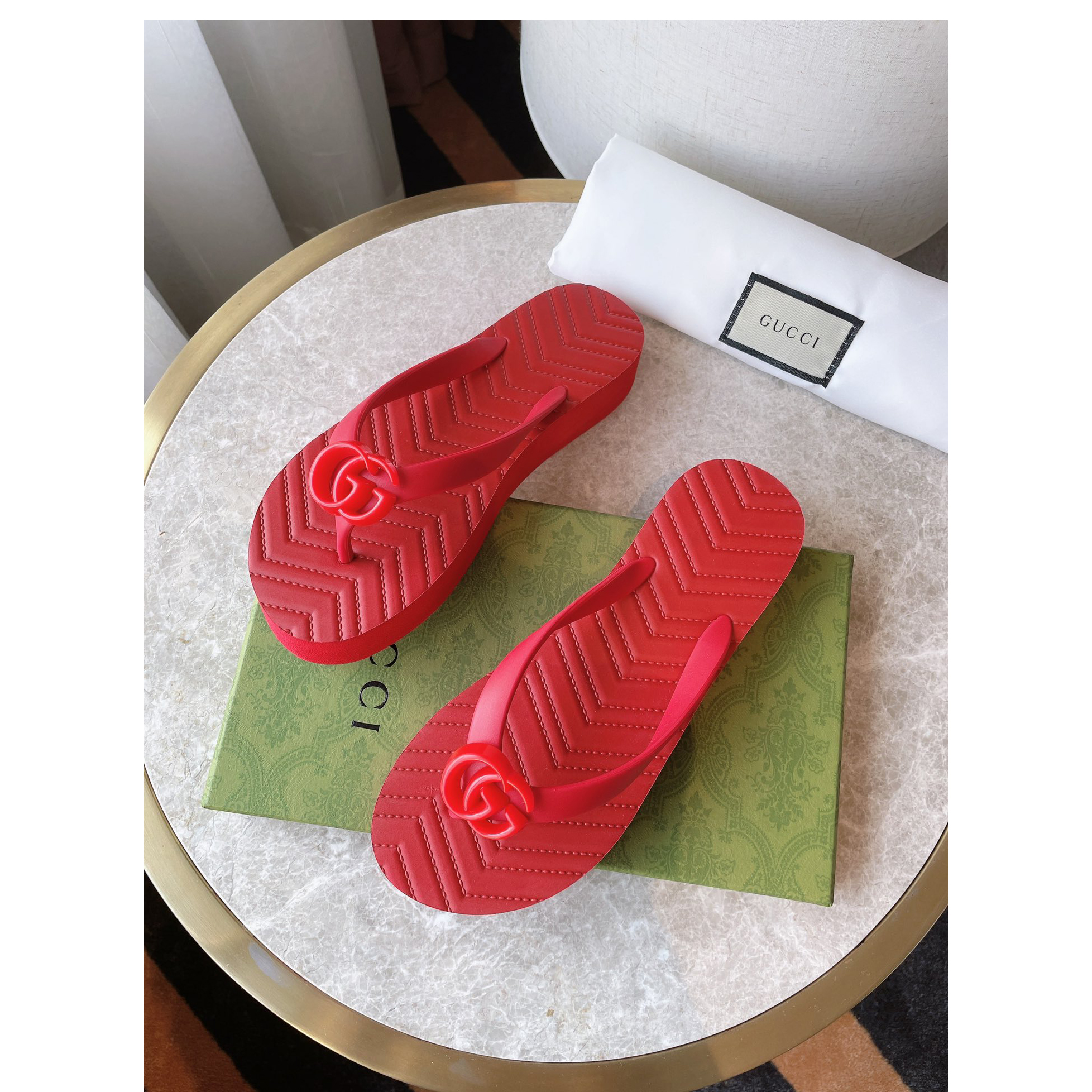 Gucci Thong Sandal With Double G - DesignerGu