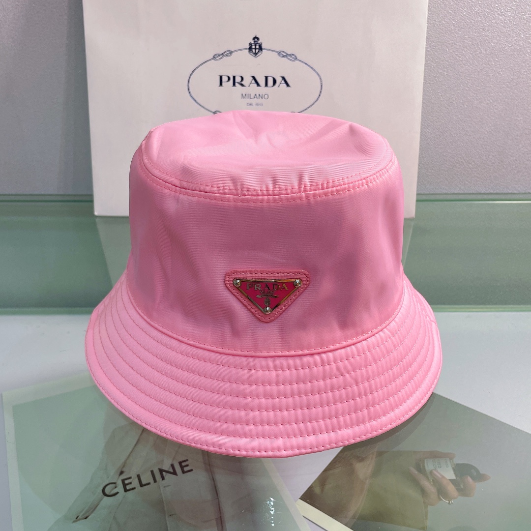 Prada Canvas Bucket Hat - DesignerGu