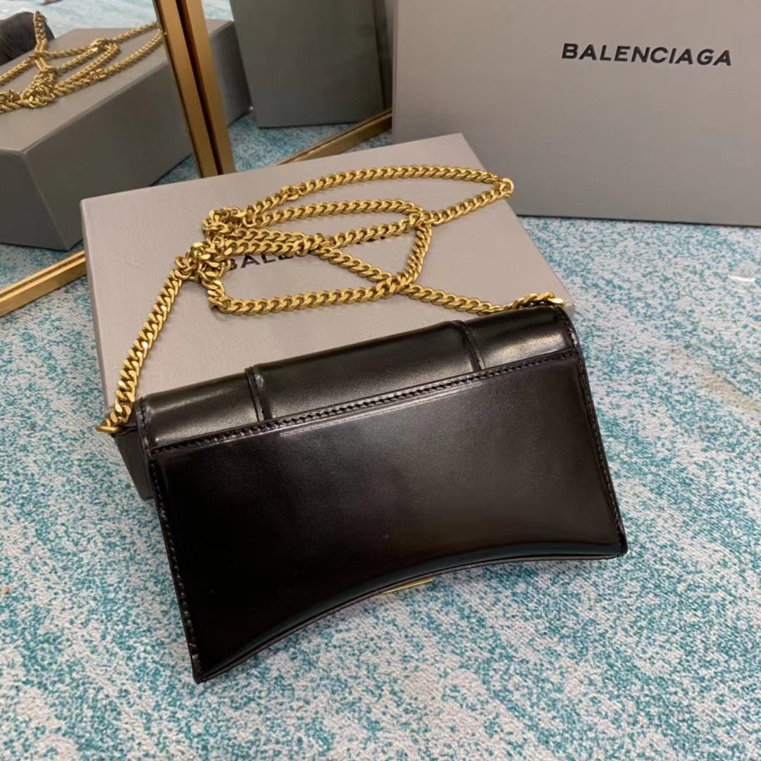 Balenciaga Hourglass Wallet On Chain (19.5-12-5cm) - DesignerGu