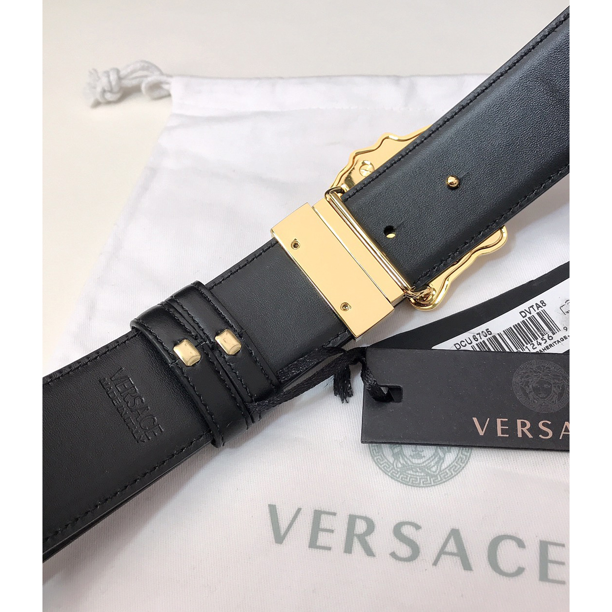 Versace Barocco Print Palazzo 40 MM Belt  - DesignerGu