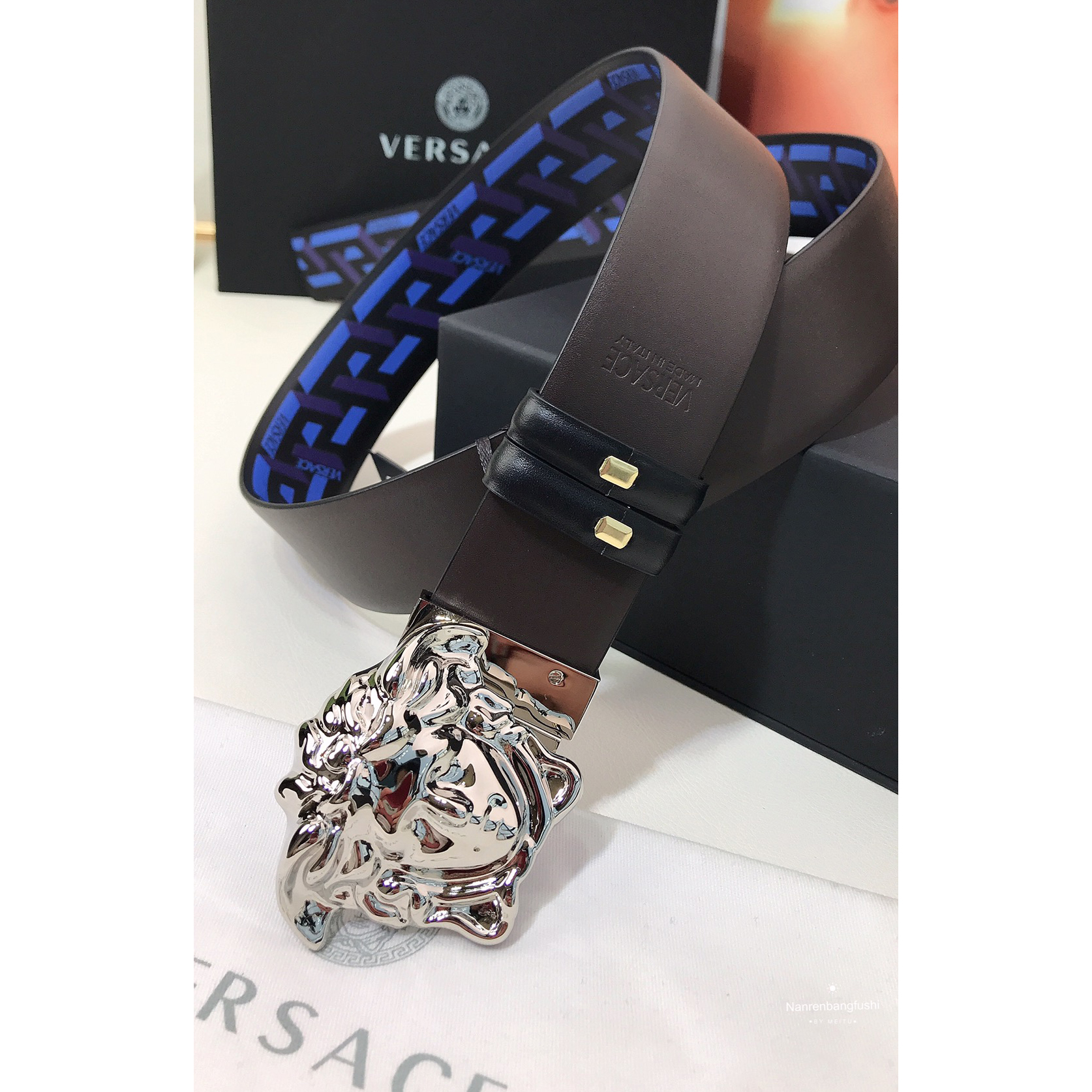 Versace La Greca Print 40 MM Belt  - DesignerGu