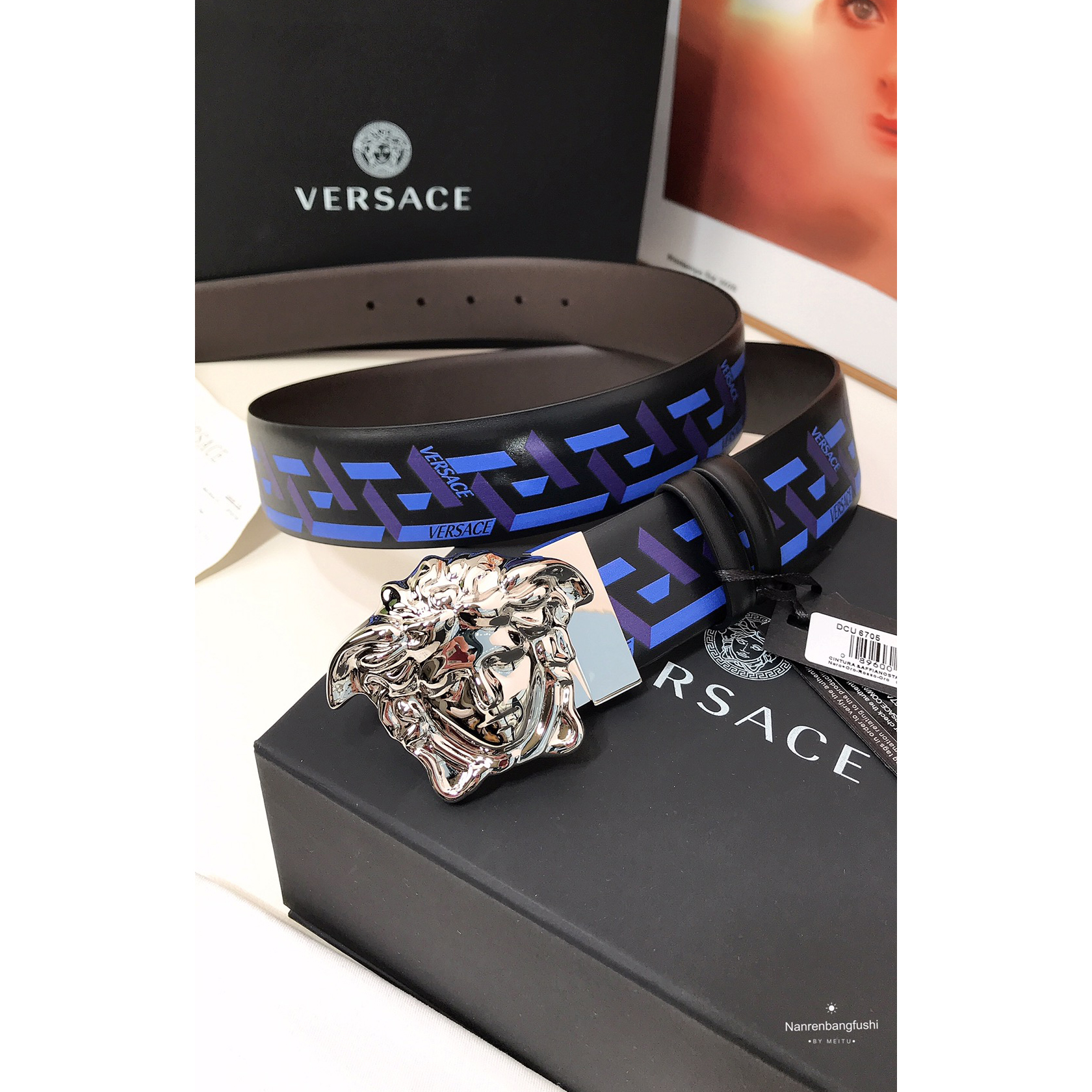 Versace La Greca Print 40 MM Belt  - DesignerGu