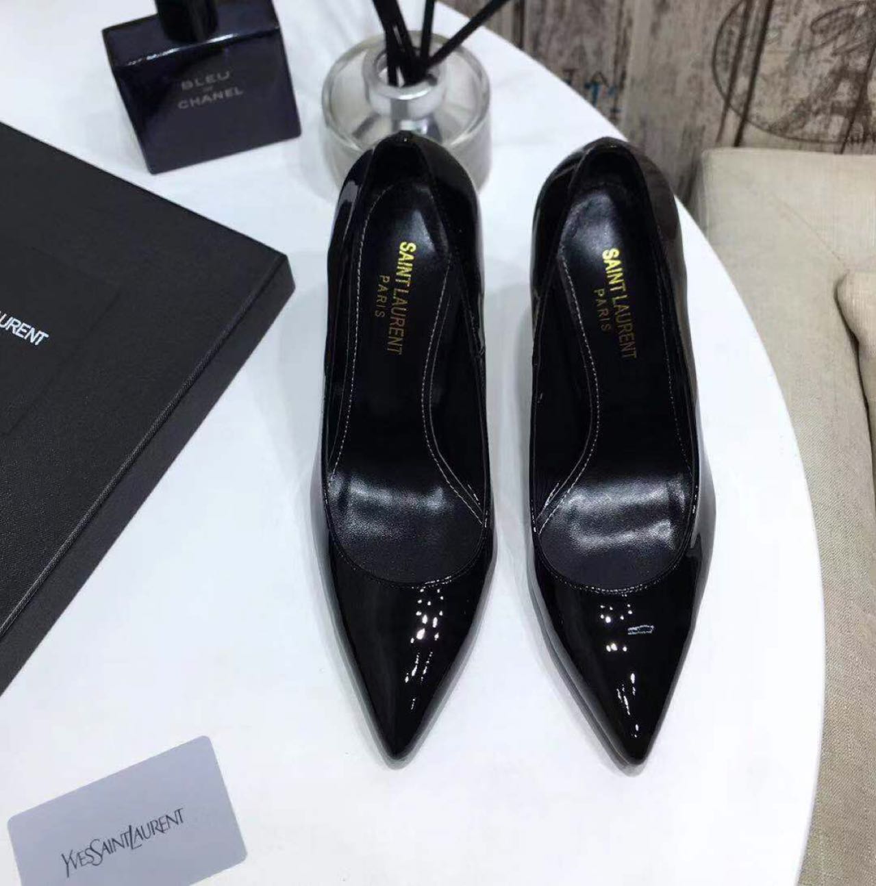 Saint Laurent Black Heels - DesignerGu