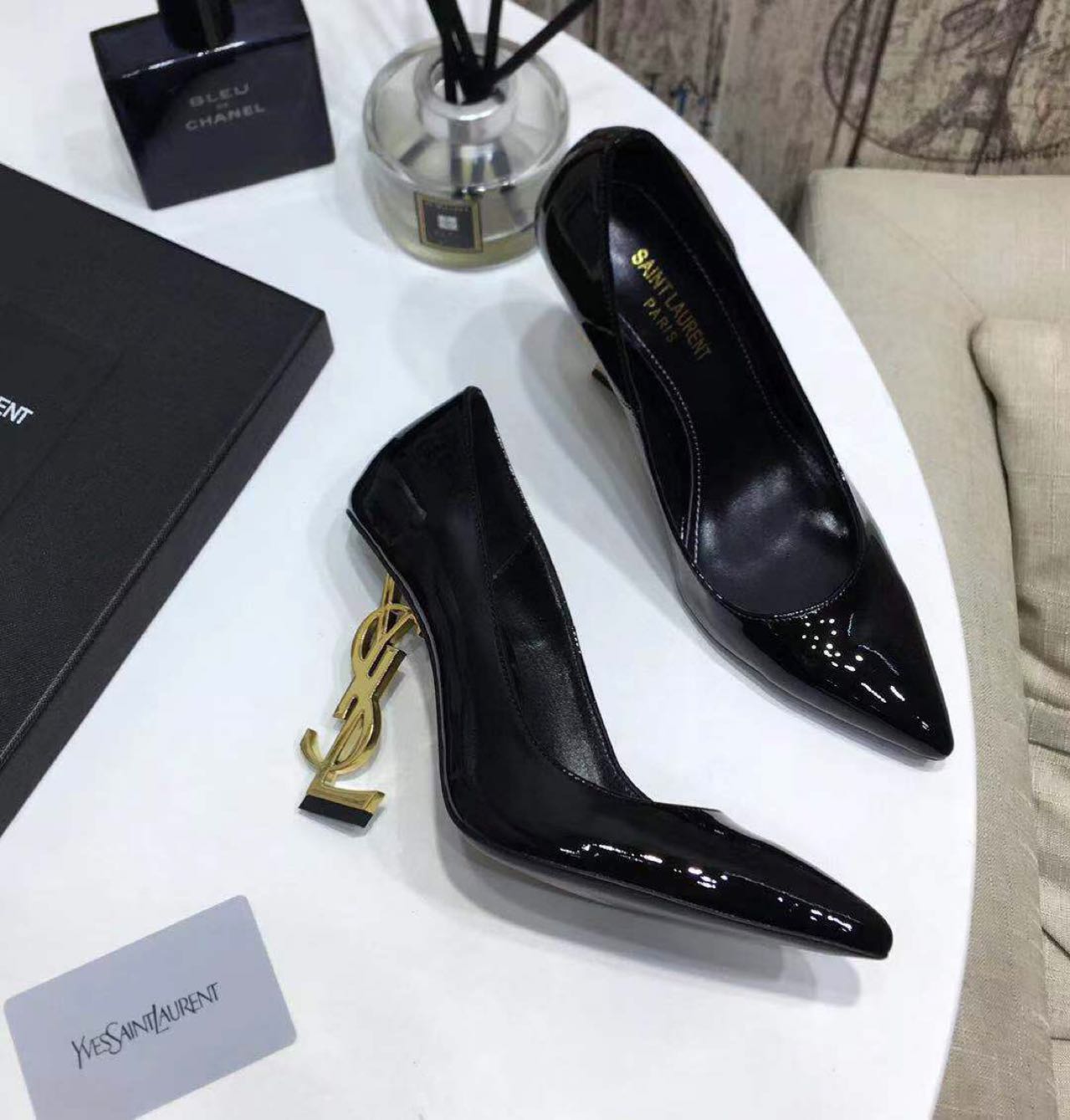 Saint Laurent Black Heels - DesignerGu