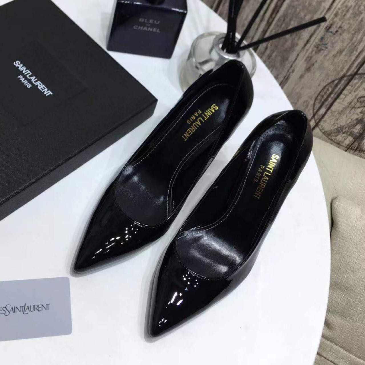 Saint Laurent Black Heels - DesignerGu