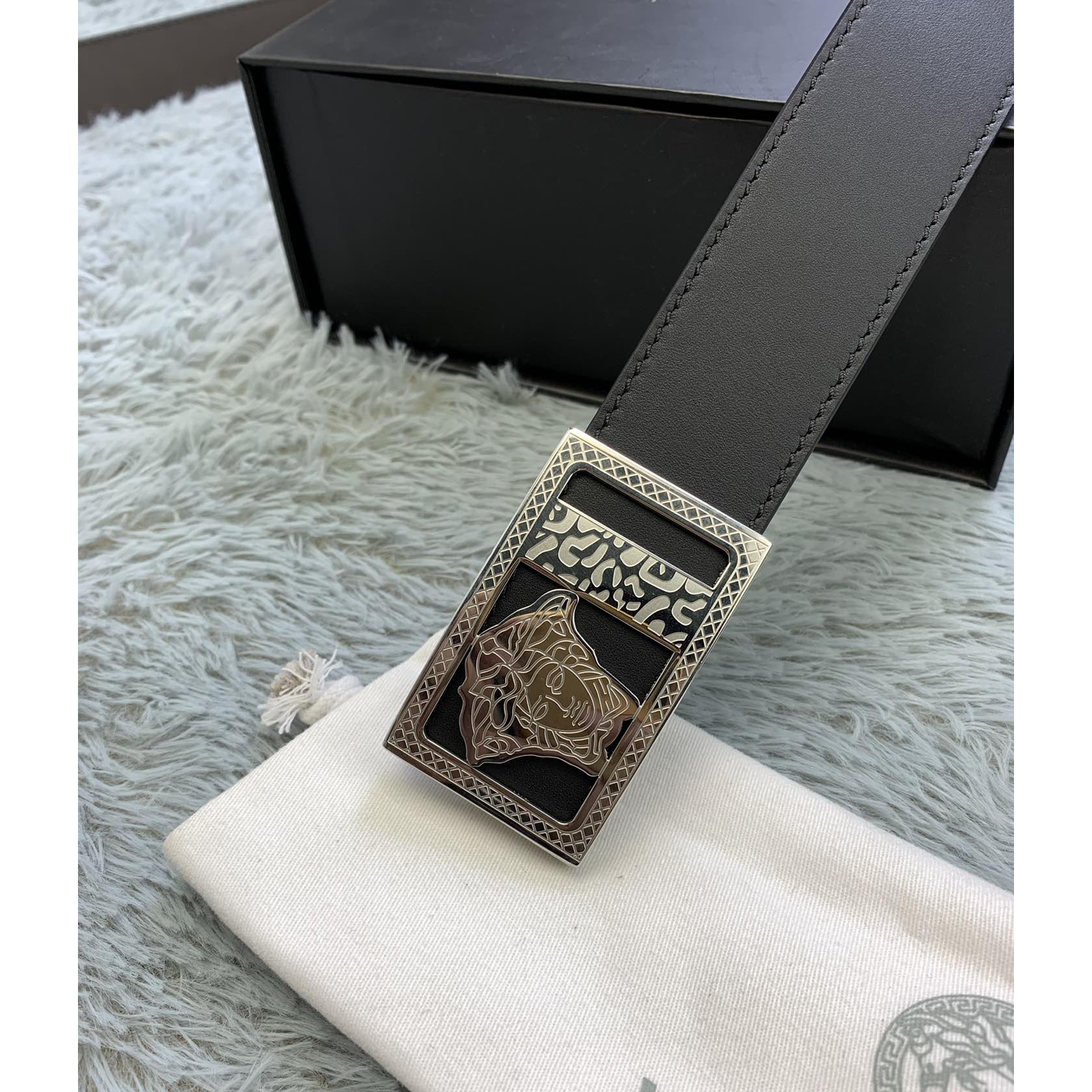 Versace Medusa Head Leather Belt  35mm - DesignerGu