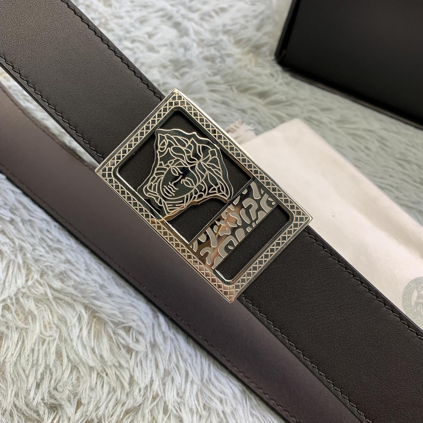 Versace Medusa Head Leather Belt  35mm - DesignerGu