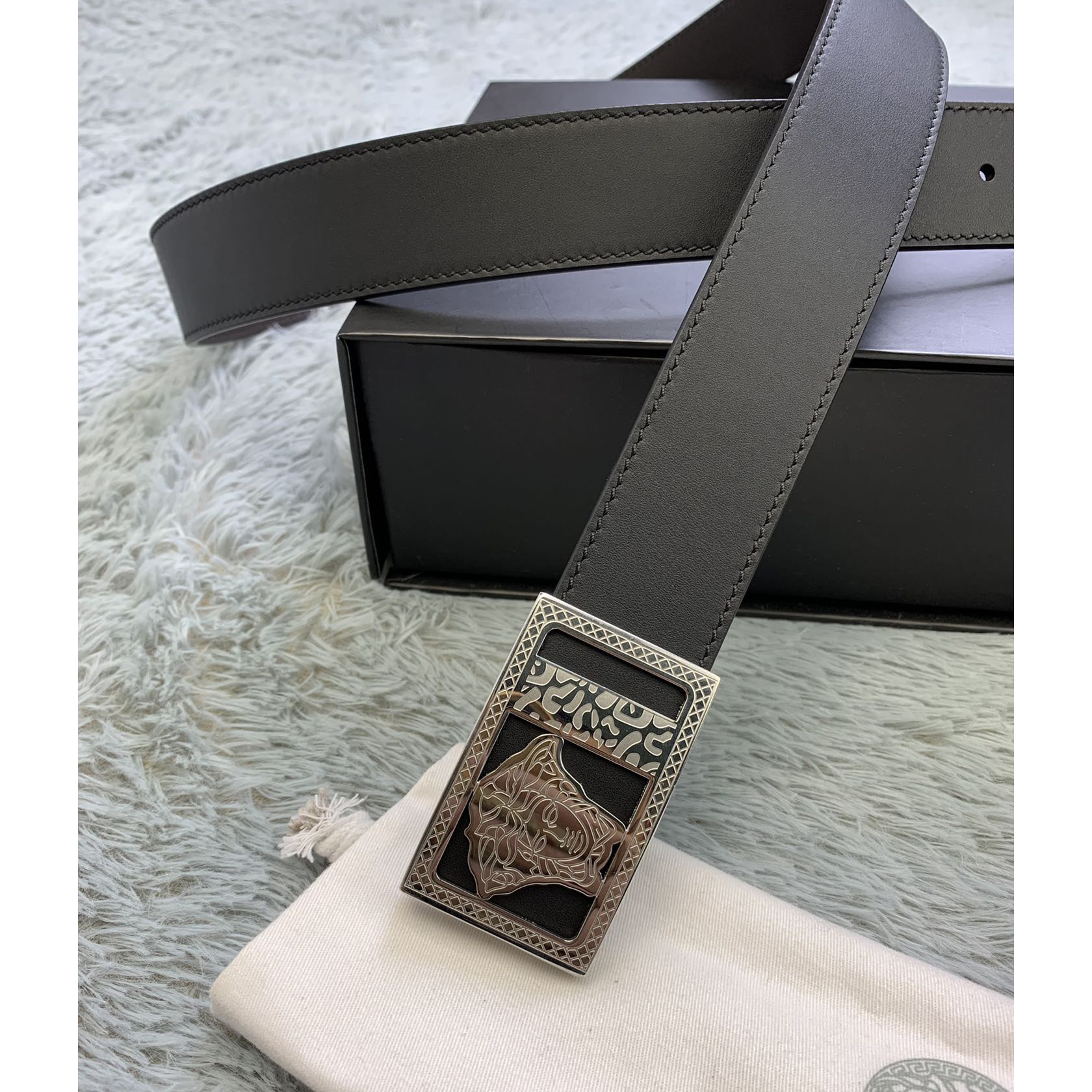 Versace Medusa Head Leather Belt  35mm - DesignerGu