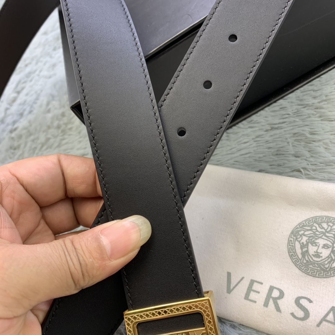 Versace Medusa Head Leather Belt  35mm - DesignerGu