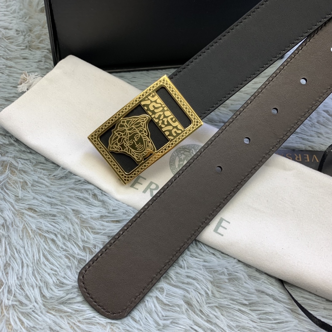 Versace Medusa Head Leather Belt  35mm - DesignerGu