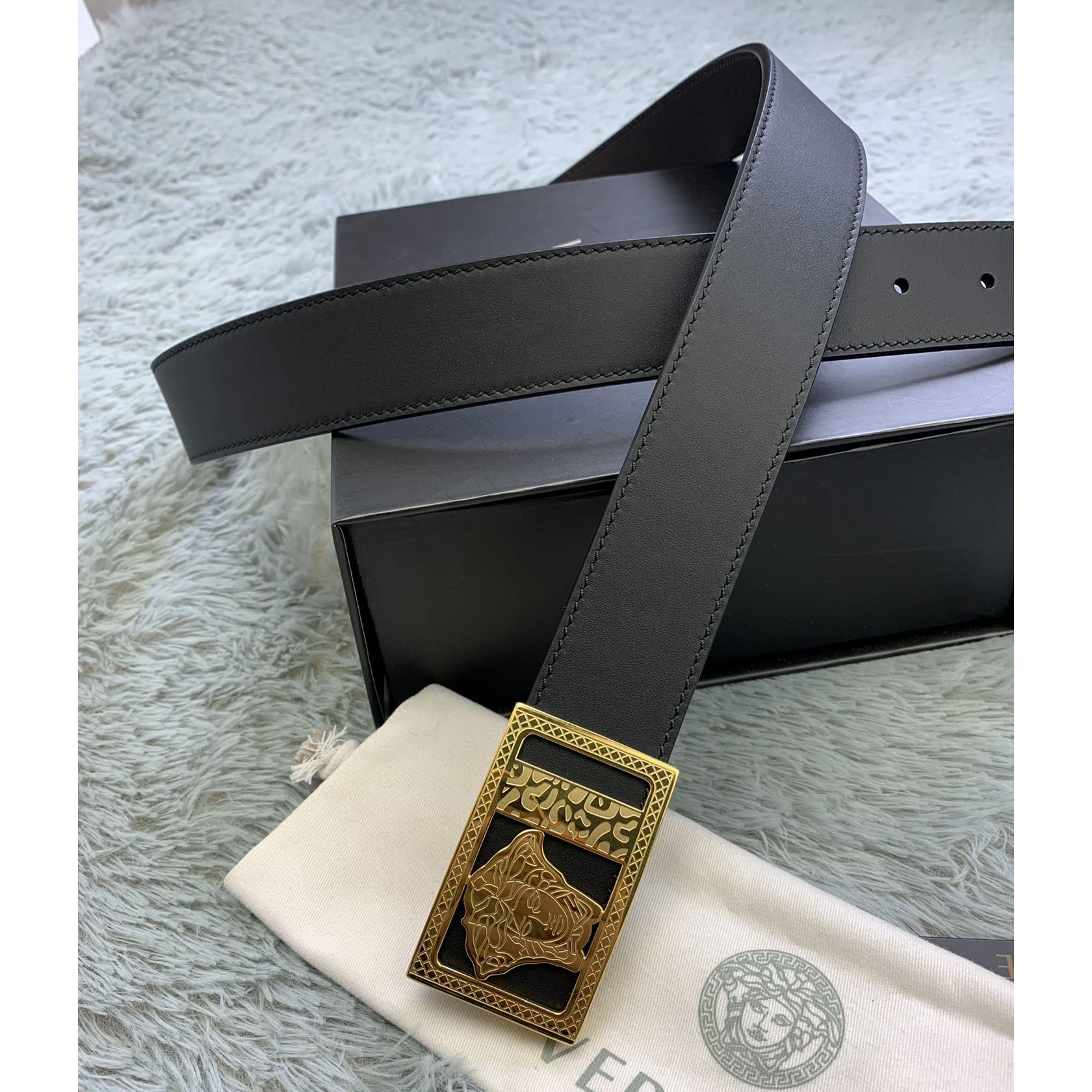 Versace Medusa Head Leather Belt  35mm - DesignerGu