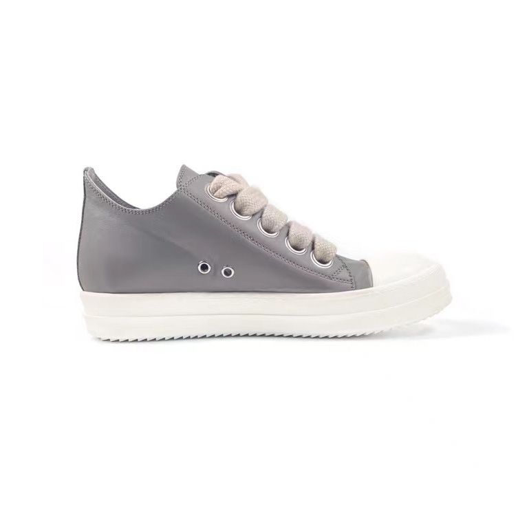 Rick Owens Taupe Calfskin Low Sneakers - DesignerGu