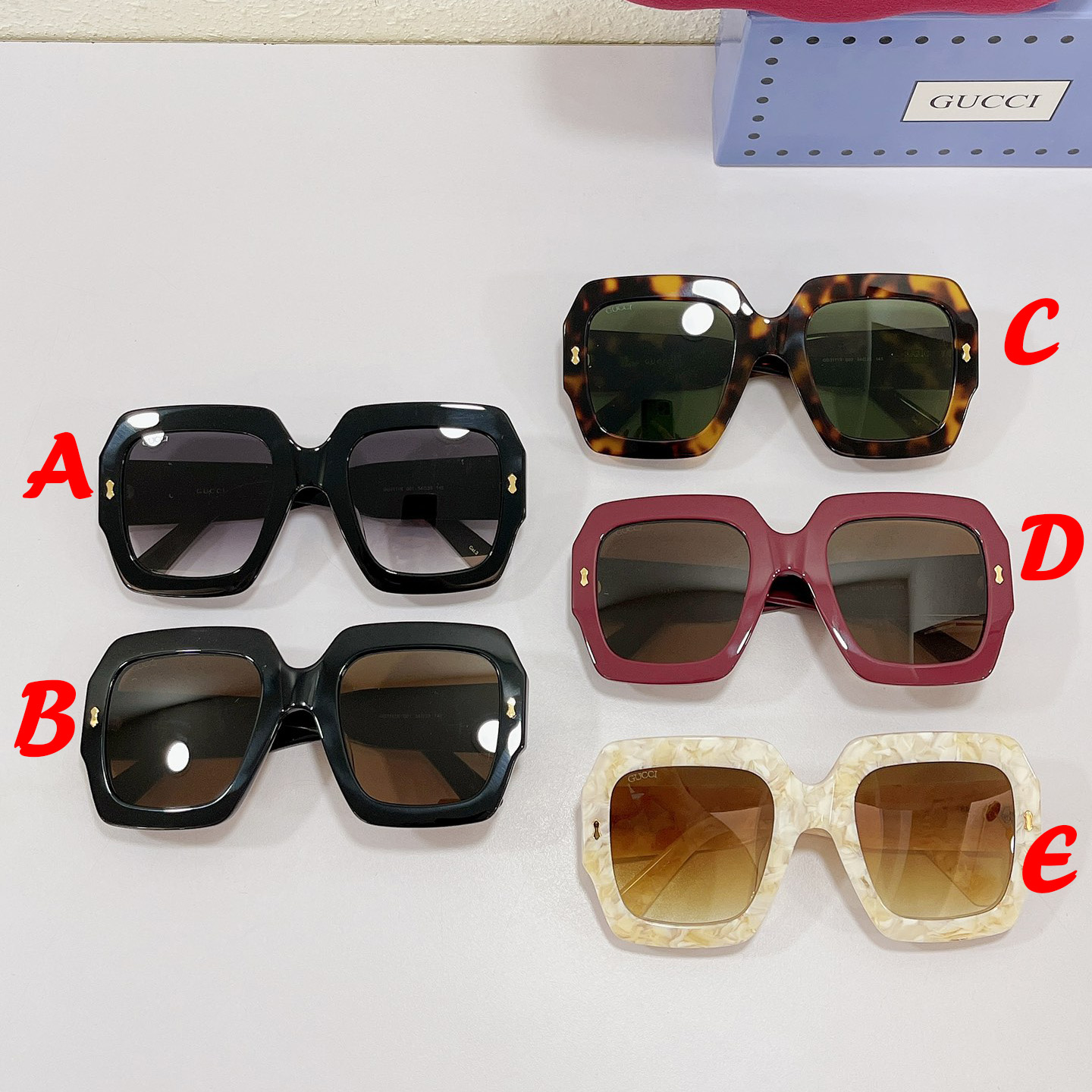 Gucci Square-Frame Sunglasses  GG1111S   - DesignerGu