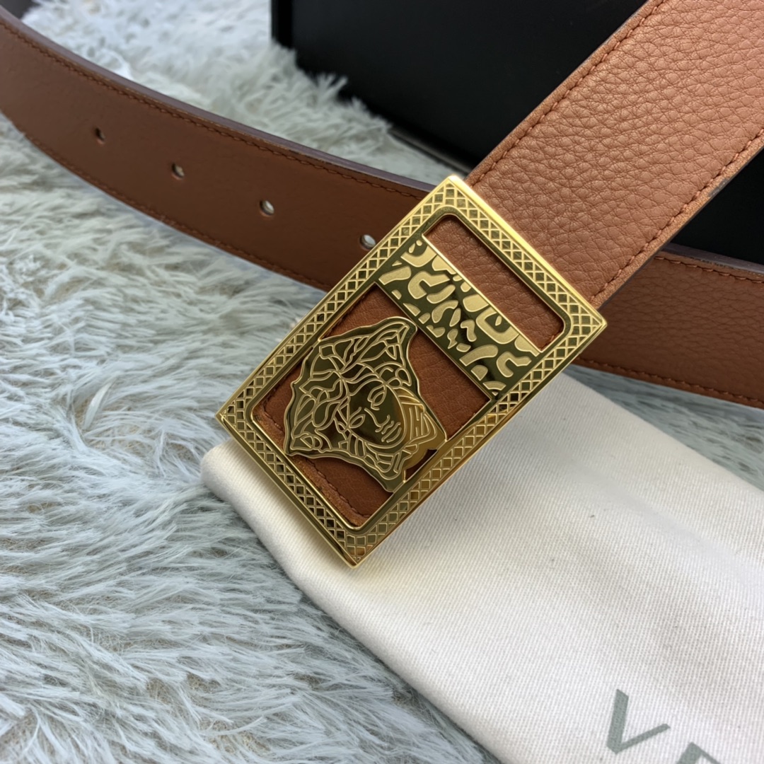 Versace Medusa Head Leather Belt  35mm - DesignerGu