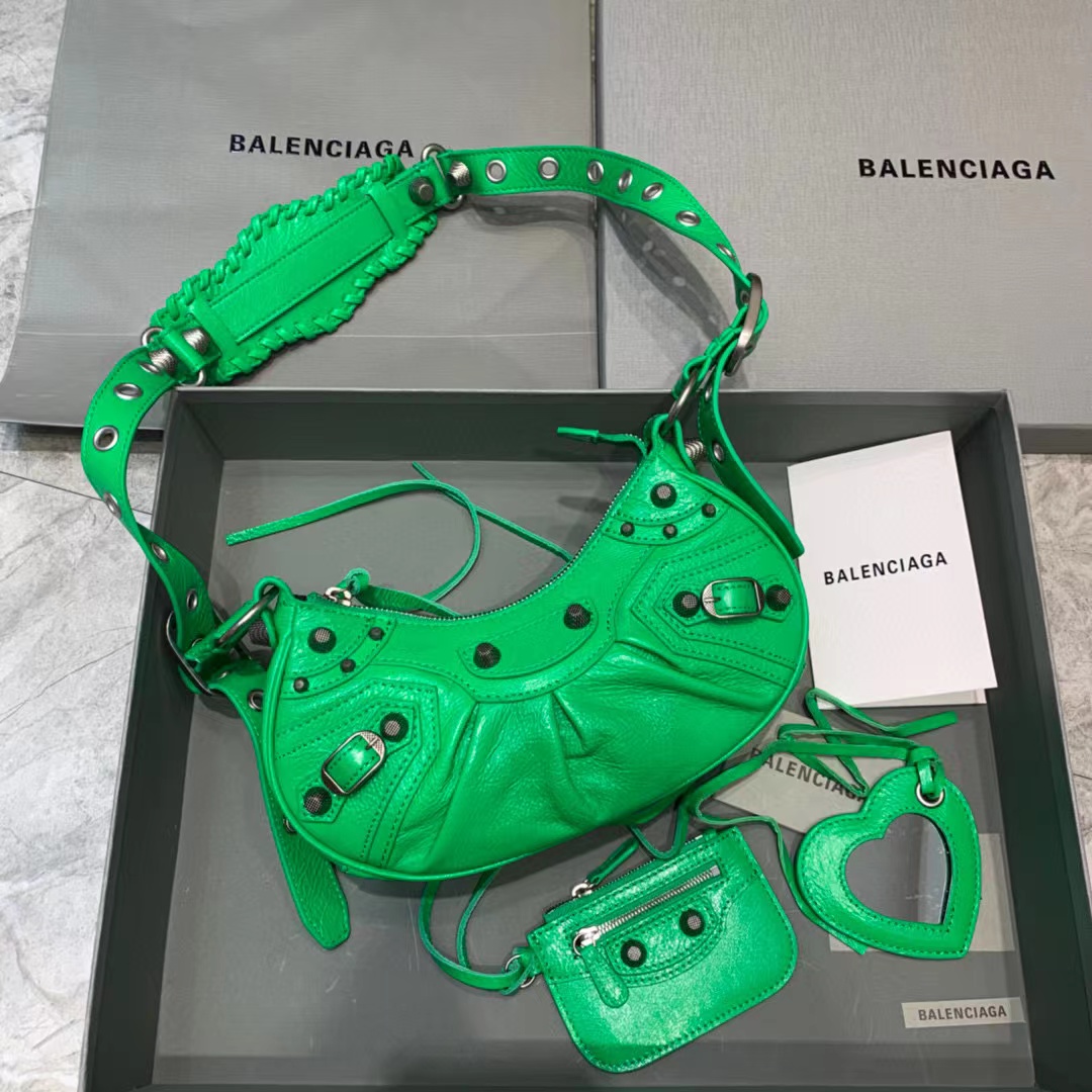 Balenciaga Le Cagole XS Shoulder Bag In Green(26-12-6cm) - DesignerGu