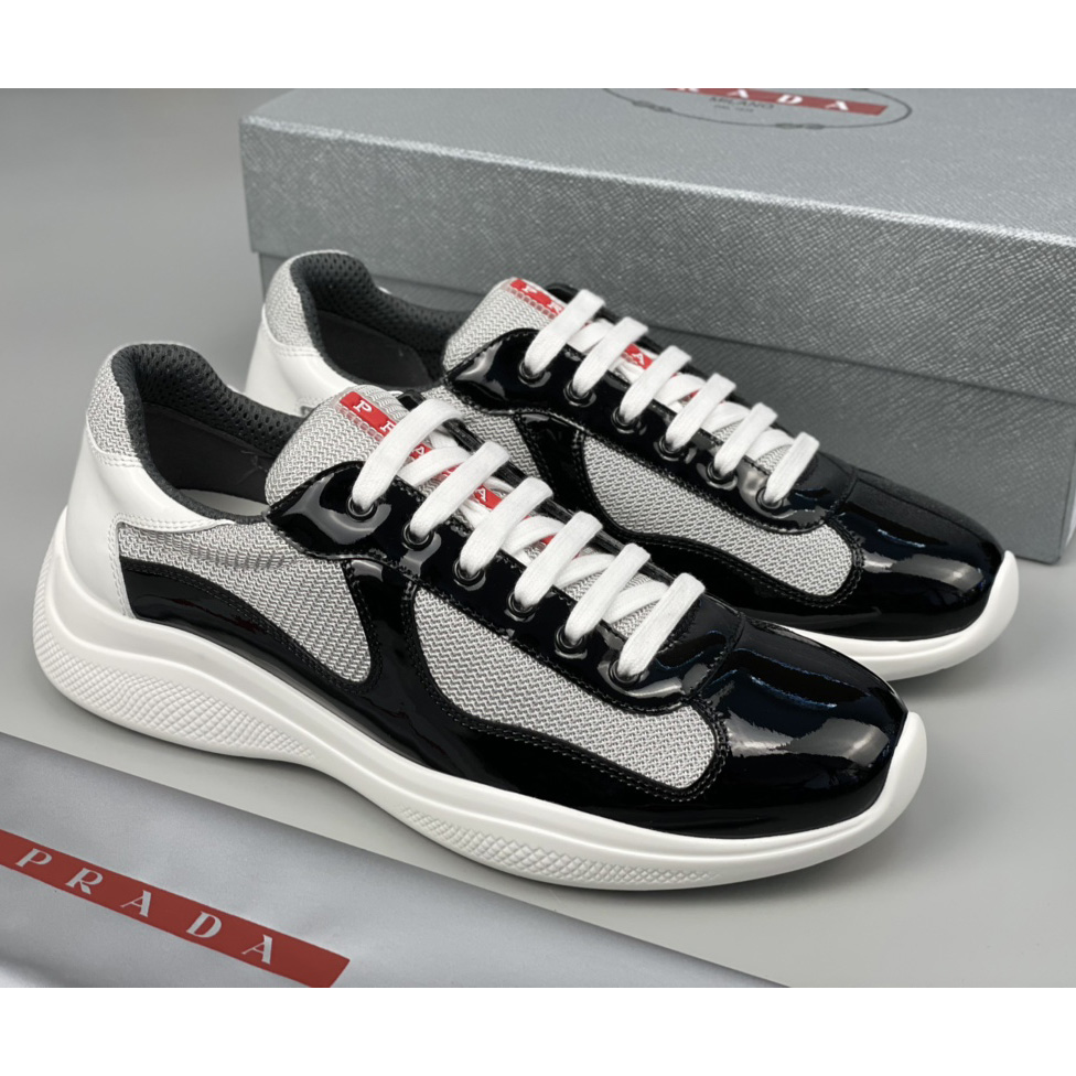 Prada Male America's Cup Sneaker In Black(upon uk size) - DesignerGu