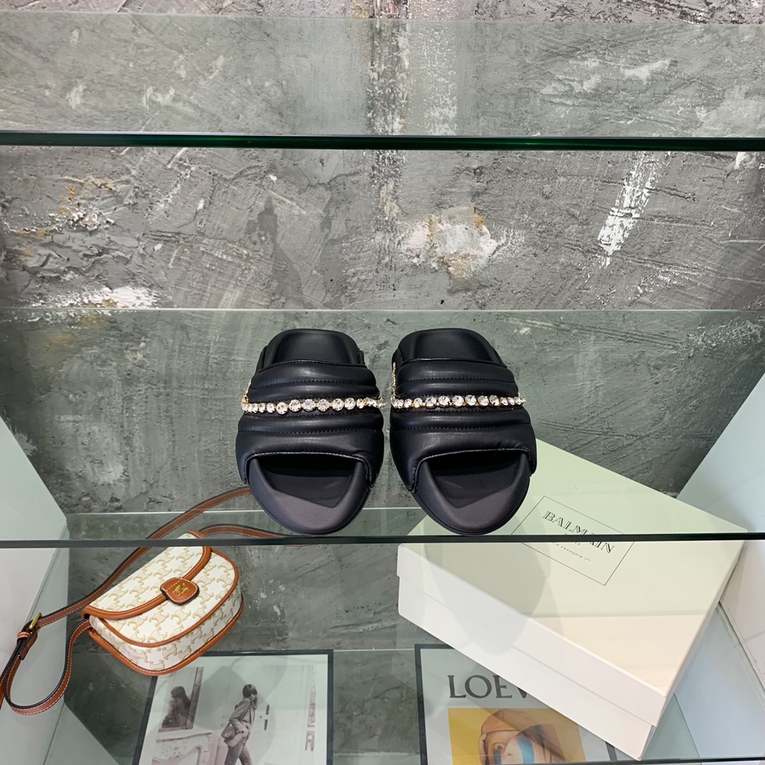 Balmain B-It-Puffy Slides - DesignerGu