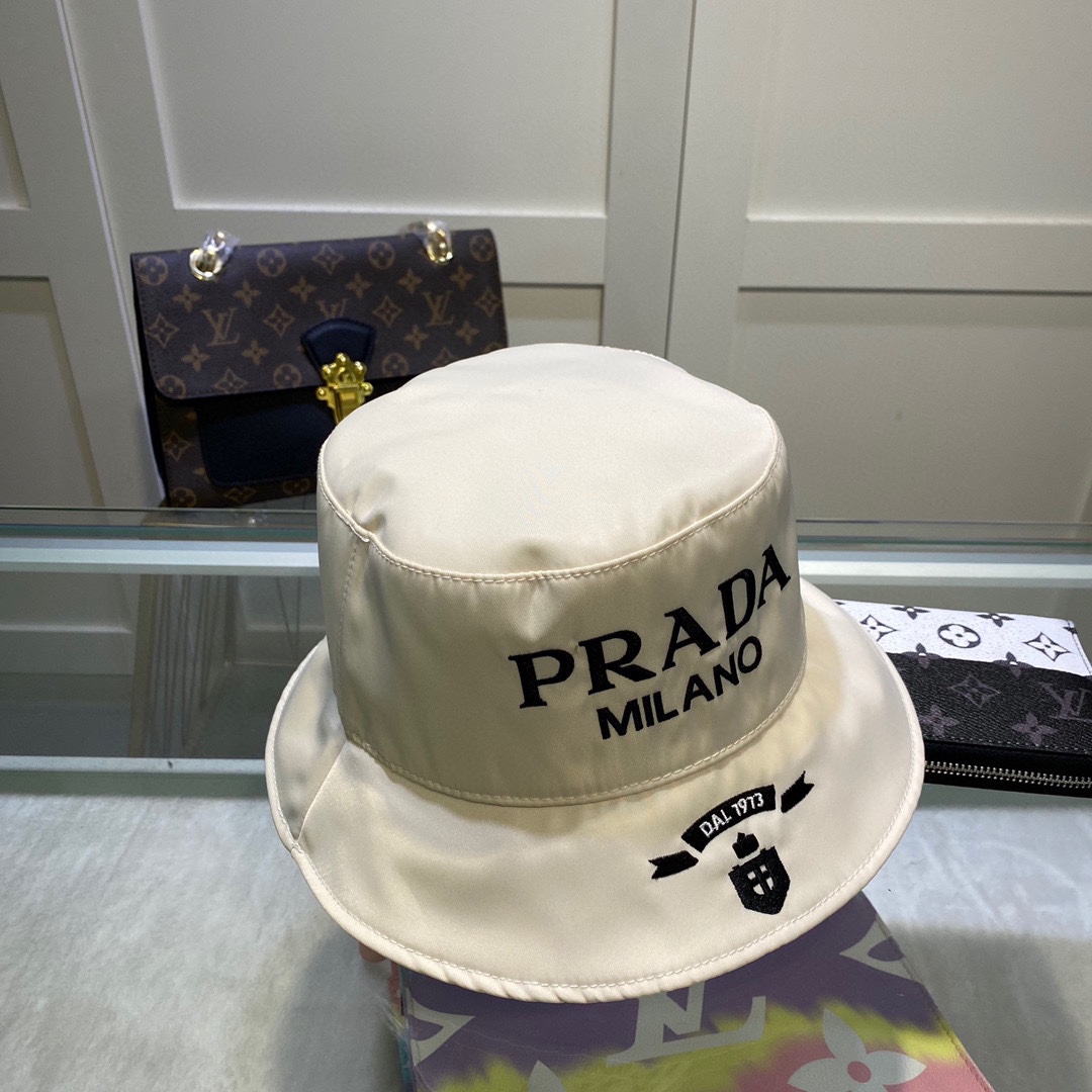 Prada Canvas Bucket Hat - DesignerGu