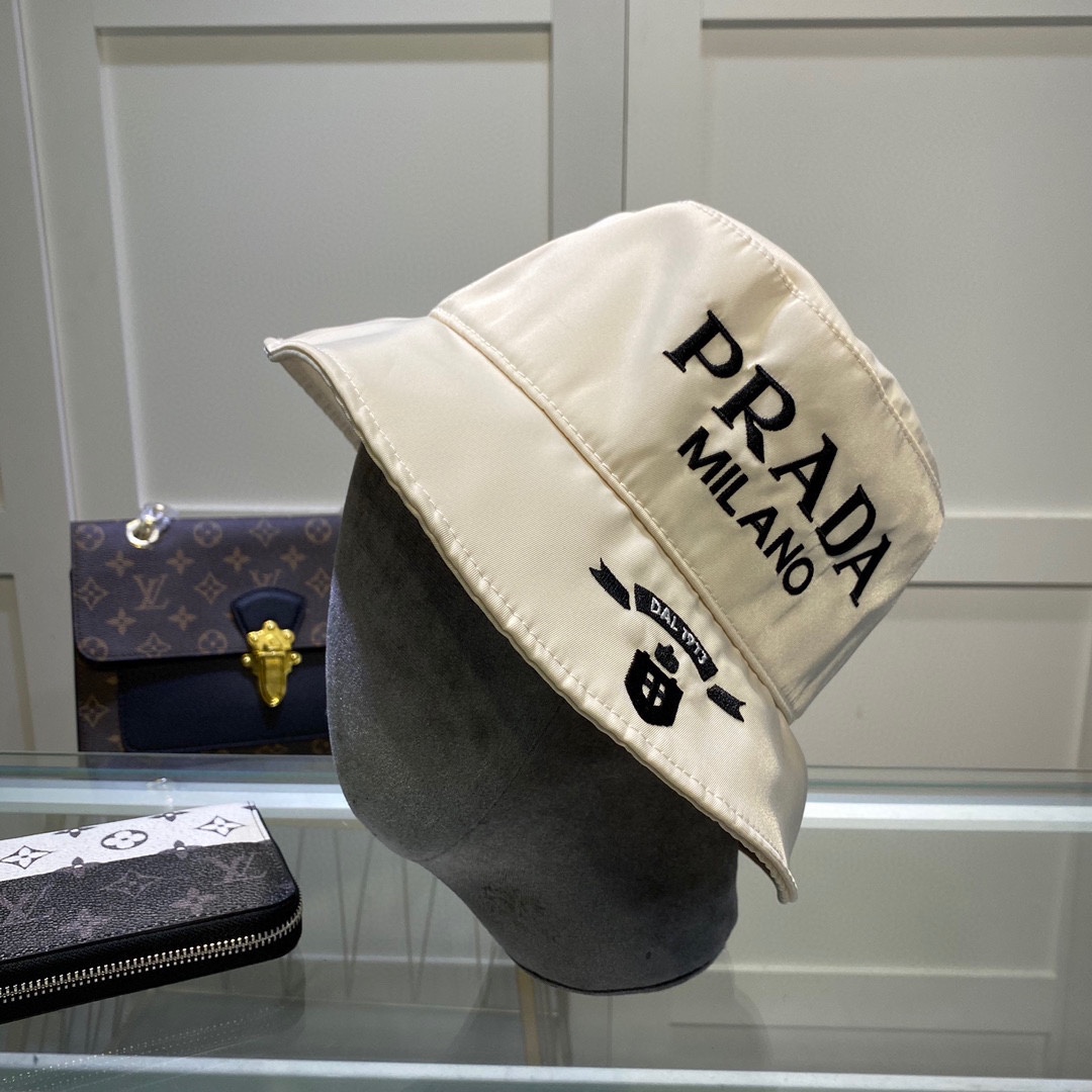 Prada Canvas Bucket Hat - DesignerGu