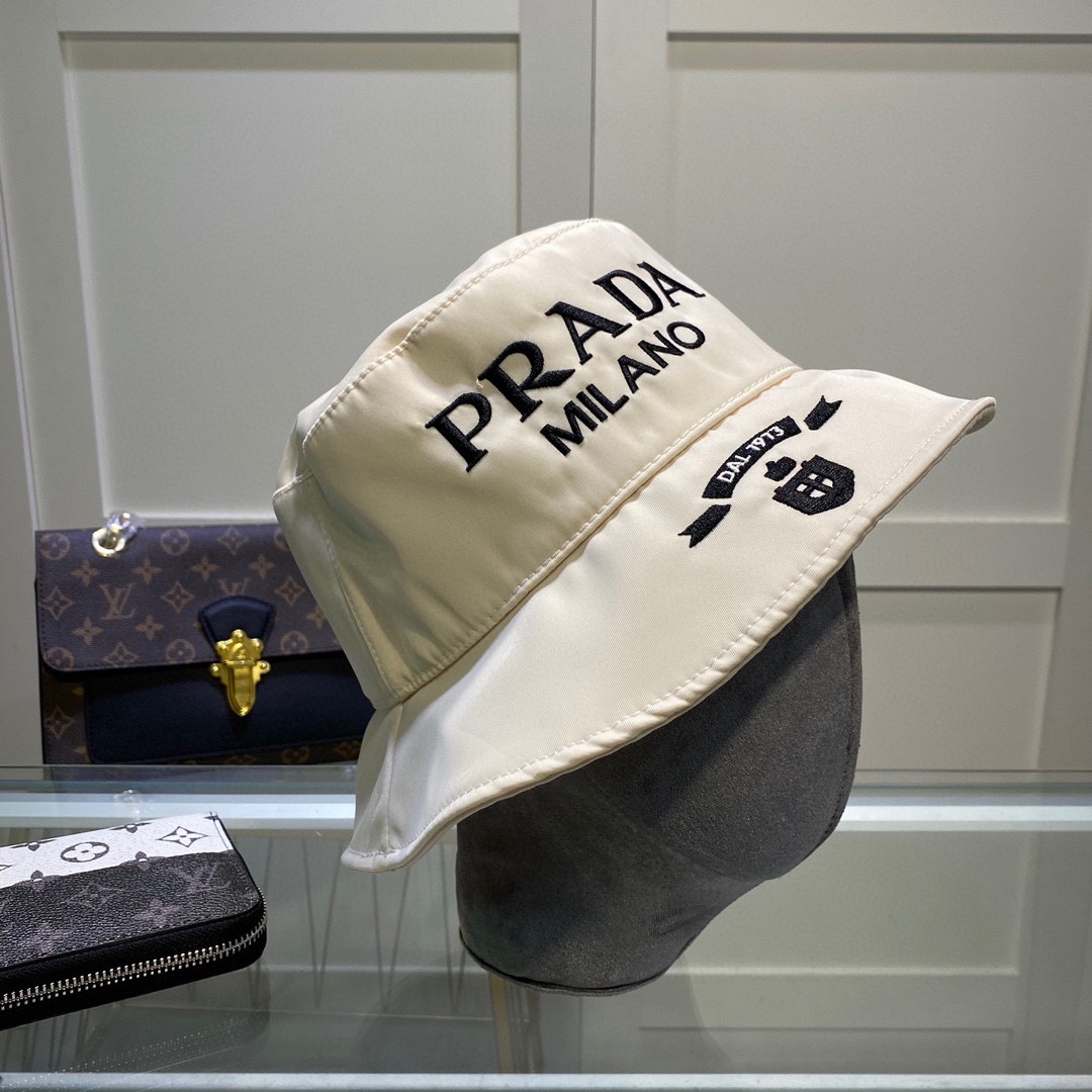 Prada Canvas Bucket Hat - DesignerGu