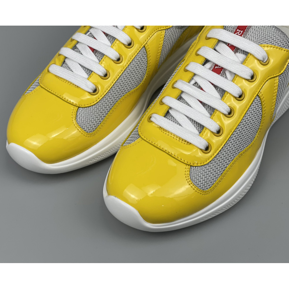 Prada Male America's Cup Sneaker In Yellow - DesignerGu