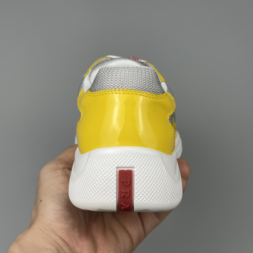 Prada Male America's Cup Sneaker In Yellow - DesignerGu